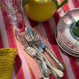 Nappe indienne rose jaune camélia byzantine
