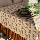 Nappe indienne écrue fauve byzantine