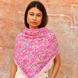 Grand foulard NICÉE Rose
