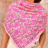 Grand foulard NICÉE Rose