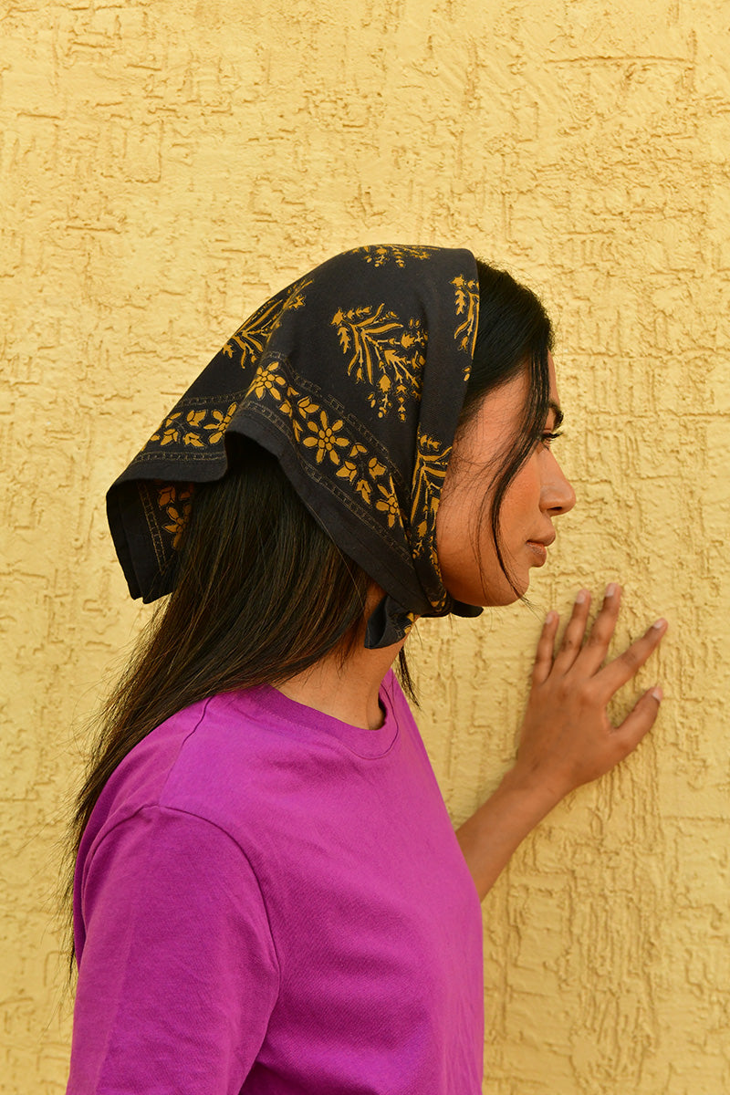 Petit foulard galatie nuit coton byzantine
