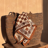 Petit foulard CHECKS Bistre