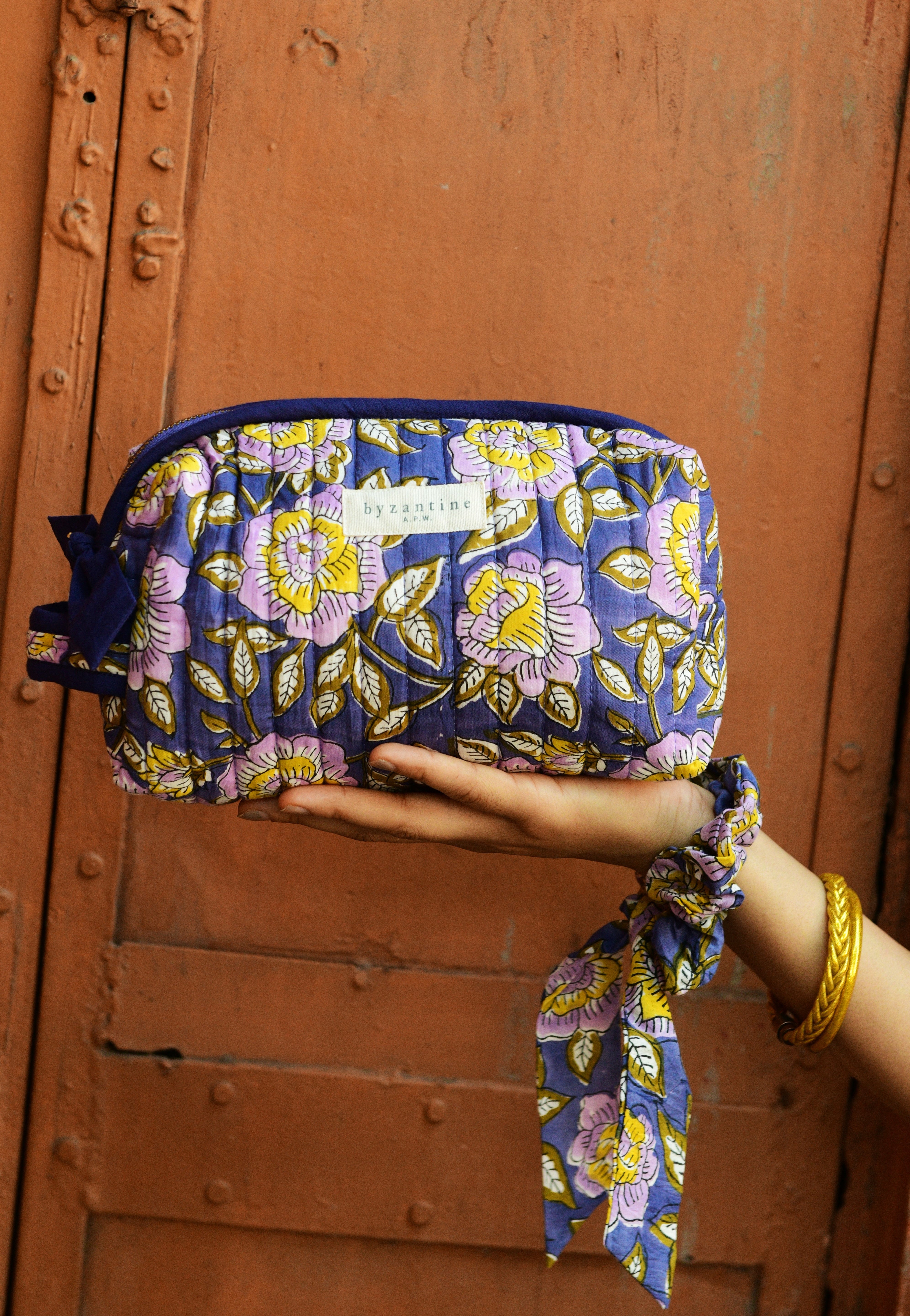 chouchou-femme-fille-blockprint-indien-n113-bleu-jaune-lilas.JPG