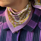 Veste matelassée JOSEPH rayée bleu et violet