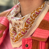 Veste matelassée JOSEPH rayée rose et noisette
