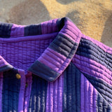 Veste matelassée JOSEPH rayée bleu et violet