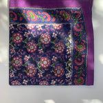 Foulard Bougainvilliers Bleu en coton blockprint indien - byzantine APW - 3.jpg