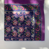 Foulard Bougainvilliers Bleu en coton blockprint indien - byzantine APW - 3.jpg