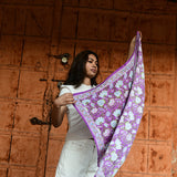 Foulard violet Block Print indien 114