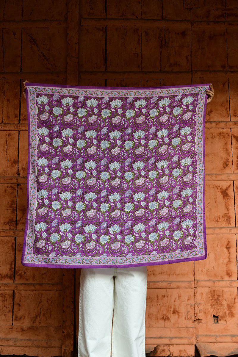Foulard coton violet 114