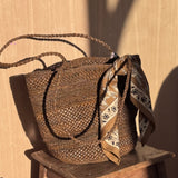 Petit foulard MERCURE Bistre