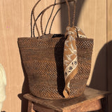 Petit foulard MERCURE Bistre