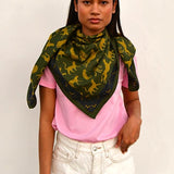 Grand foulard FAUVE Vert