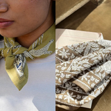 Duo de Petits Foulards – FAUVE Noix & ANTIOCHE Kaki