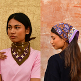 Duo de petits foulards - Anastase Olive & N°115 Nuit