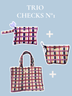 Ensemble Cabas, Pochette & Trousse – CHECKS N°1