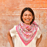 Grand foulard ANDROMAQUE Rose