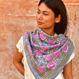 Grand foulard ANI Bleu