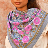 Grand foulard ANI Bleu