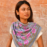 Grand foulard ANI Bleu