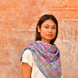 Grand foulard ANI Bleu