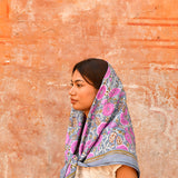 Grand foulard ANI Bleu