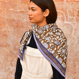 Grand foulard CARTHAGE Bleu