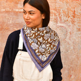 Grand foulard CARTHAGE Bleu