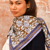Grand foulard CARTHAGE Bleu