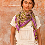 Grand foulard CARTHAGE Kaki