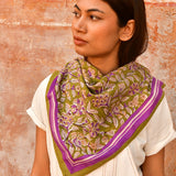 Grand foulard CARTHAGE Kaki