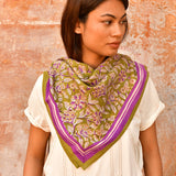 Grand foulard CARTHAGE Kaki