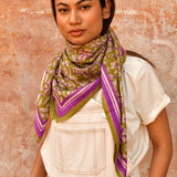 Grand foulard CARTHAGE Kaki