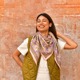 Grand foulard CONSTANTINE Rose