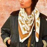 Grand foulard FAUVE Noisette
