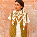 Grand foulard FAUVE Noisette