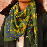 Grand foulard FAUVE Vert