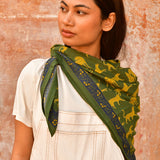 Grand foulard FAUVE Vert