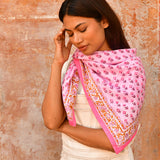 Grand foulard NIKA Rose