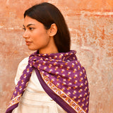 Grand foulard NIKA Prune