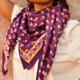 Grand foulard NIKA Prune