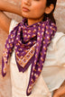 Grand foulard NIKA Prune