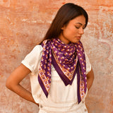 Grand foulard NIKA Prune