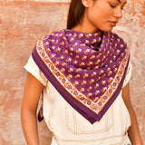 Grand foulard NIKA Prune