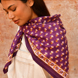 Grand foulard NIKA Prune