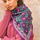 Grand foulard RAVENNE Prune