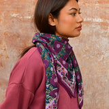 Grand foulard RAVENNE Prune