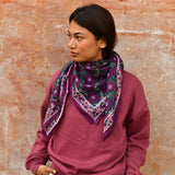 Grand foulard RAVENNE Prune
