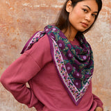 Grand foulard RAVENNE Prune
