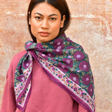 Grand foulard RAVENNE Prune